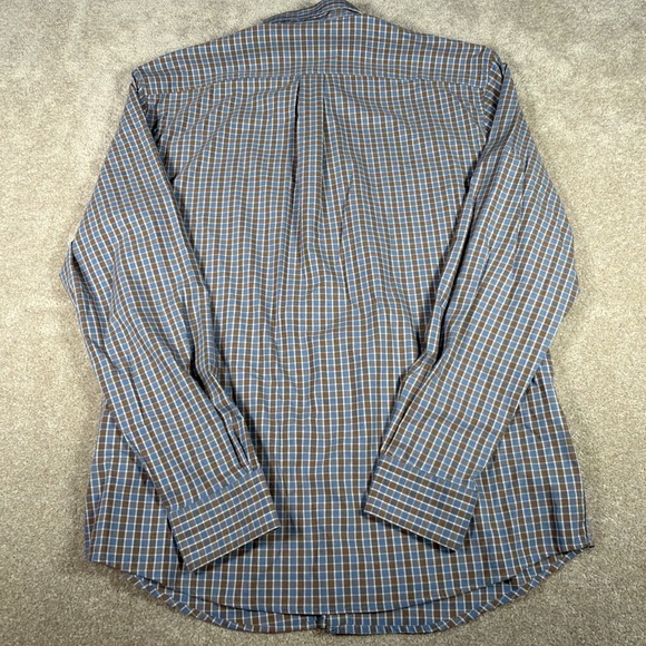 Johnnie O Prep Formance Long Sleeve Button Shirt Mens Large Check Nylon Blend - Picture 2 of 8